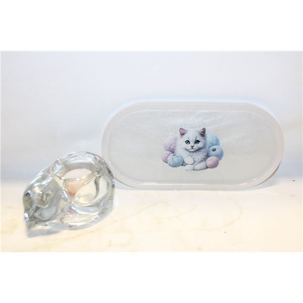 CRYSTAL CAT SLEEPING TEALIGHT HOLDER & MORE