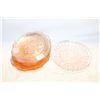 Image 1 : 4 JEANETTE SAUCERS, PINK DEPRESSION GLASS PLATE