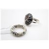 Image 1 : #233- NATURAL TIGER EYE & SPORT JASPER   RING  2PC