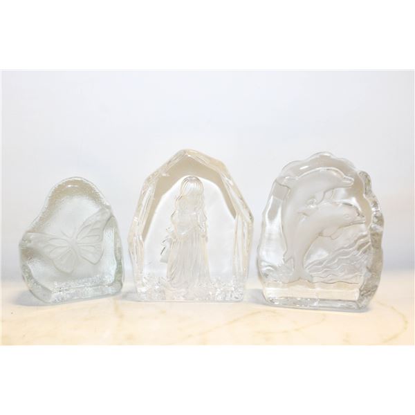 CRYSTAL DOLPHINS, BUTTERFLY & PRAYING GIRL