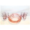 Image 1 : VTG. INDONESIA PINK DEPRESSION ASHTRAY & MORE
