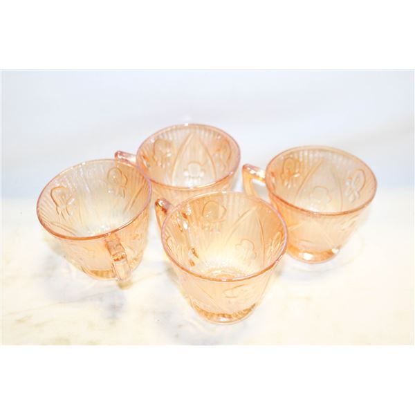 4 JEANETTE IRIS & HERRINGBONE CUPS