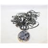 Image 1 : 925 SILVER BLACK MOONSTONE PENDANT NECKLACE WITH