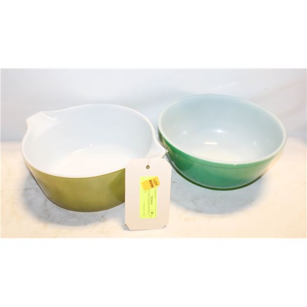 2 LARGE PYREX MIXING BOWLS CANADA &