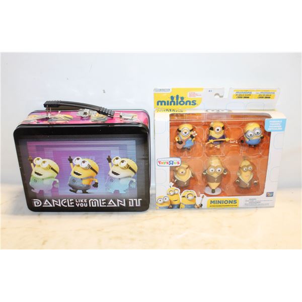 MINIONS - LUNCH BOX & 6 FIGURES IN BOX