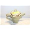 Image 1 : MUSHROOM TEA POT BELLA CASA GREEN 10" H