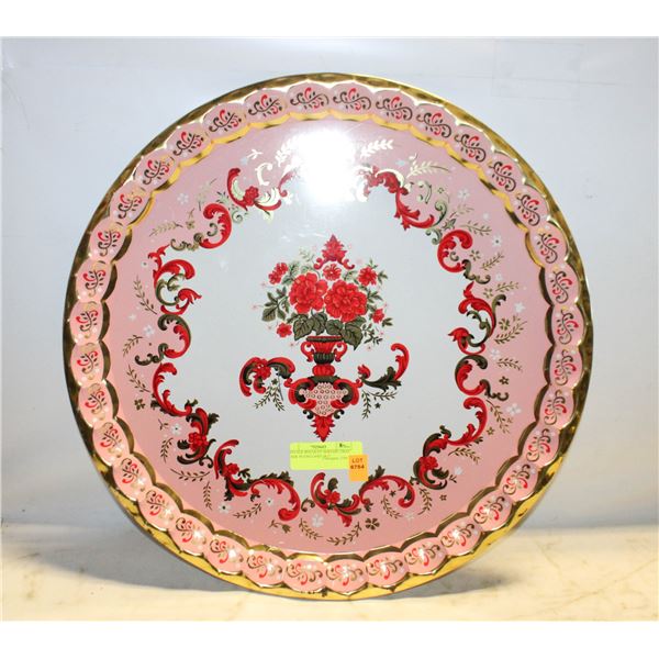 VINTAGE BOUQUET SERVING TRAY MADE IN ENGLAND 18.5"