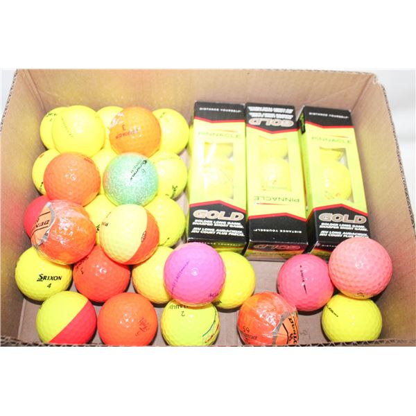 BOX COLOURED GOLF BALLS