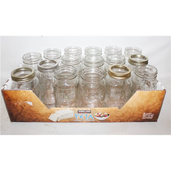 16 ATLAS MASON CANNING JARS