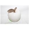 Image 1 : MARBLE STONE APPLE WITH BRASS STALK 4.2” TALL