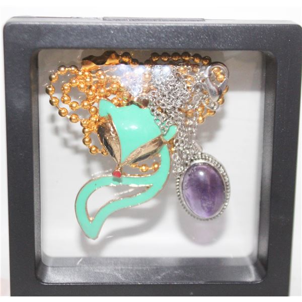 FOXY NECKLACE & AMETHYST NECKLACE