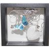Image 1 : ENAMEL BUTTERFLY NECKLACE & MILKY QUARTZ NECKLACE
