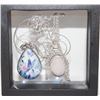 Image 1 : BUTTERFLY TEARDROP NECKLACE & MILKY QUARTZ