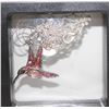 Image 1 : ABALONE SHELL HUMMINGBIRD NECKLACE & CRYSTAL
