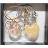 Image 1 : PINK DRYED FLOWER NECKLACE & AVENTURINE HEART