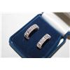 Image 1 : OPEN HOOP CRYSTAL BAGUETTE EARRINGS