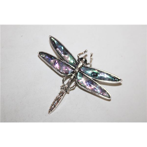 ABALONE SHELL DRAGONFLY BROOCH