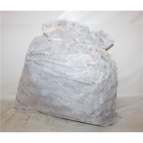 50 XL THANK YOU ORGANZA BAGS