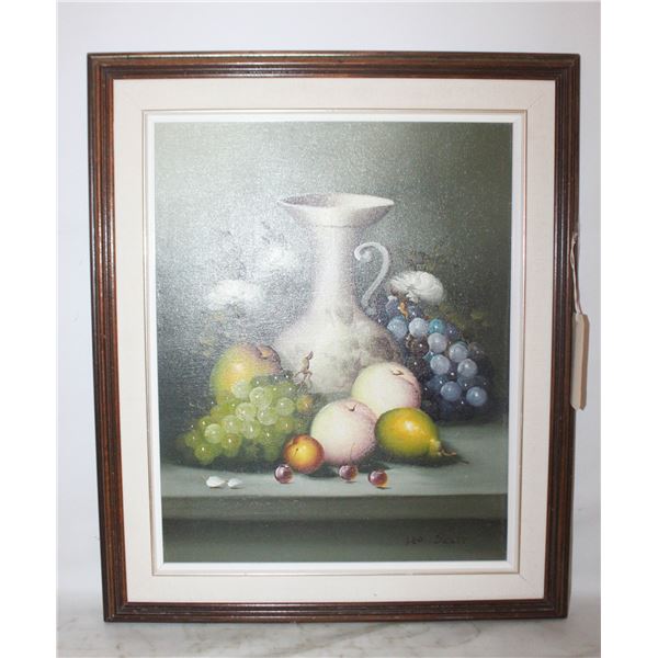 FRAMED OIL PAINTING OF CANVAS