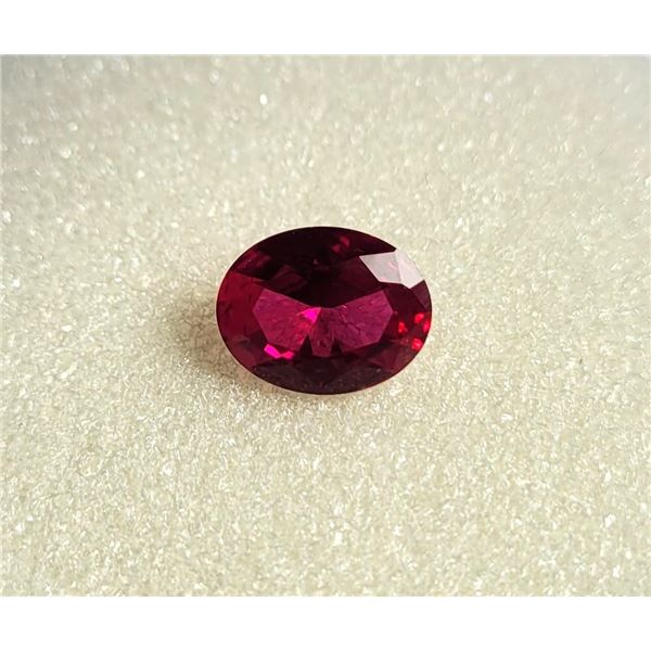 15) OVAL 2 CT LAB CREATED RUBY GEM-