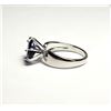 Image 2 : 23) BLUE CZ PRINCESS CUT SOLITAIRE RING SIZE 8.5