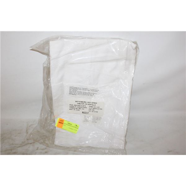 REGAL BATTENBURG LACE APRON- NEW IN BOX