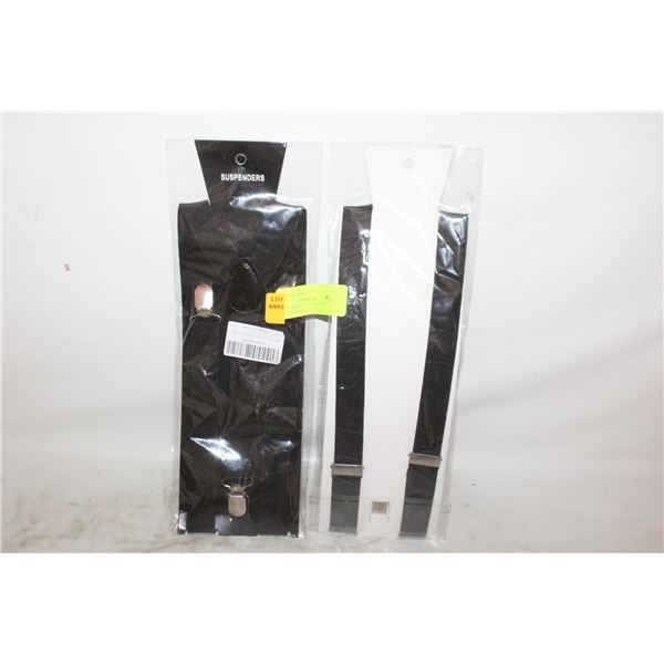 2 PACK BRACES SUSPENDERS ADJUSTABLE SLIM UNISEX