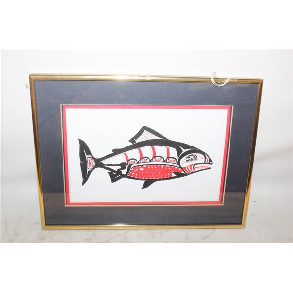 FRAMED PRINT "SPRING SALMON" BY