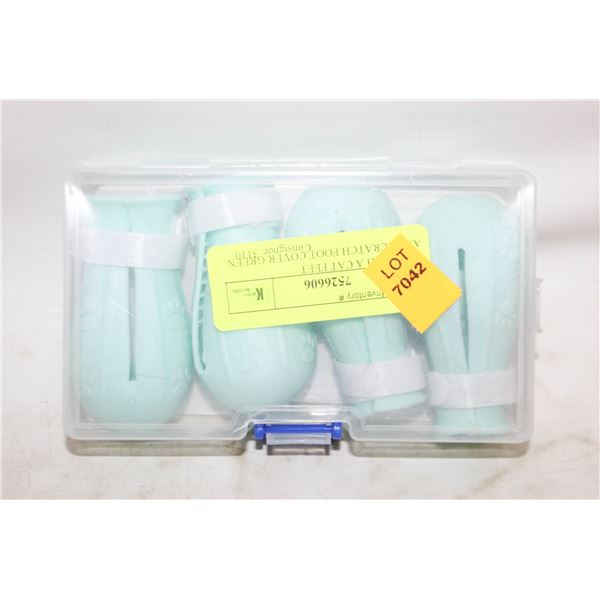 4PC WASH A CAT FEET ANTISCRATCH FOOT COVER GREEN