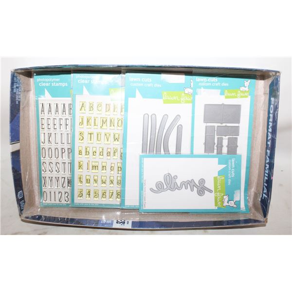 LAWN FAWN CRAFTS - 3 DIE SETS & 2 ABC STAMP