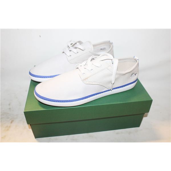 NEW MEN'S LACOSTE MALAHINI DECK CANVAS, SZ 9