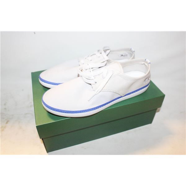 NEW MEN'S LACOSTE MALAHINI DECK CANVAS, SZ 8