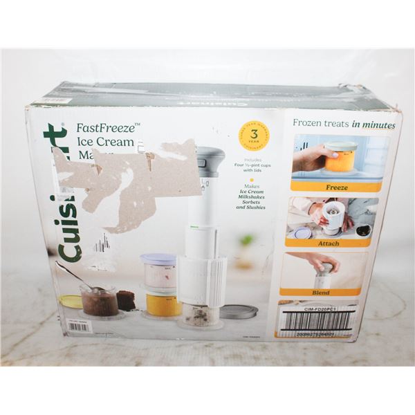 NEW CUISINART FASTFREEZE 5IN1 ICE CREAM, SORBET