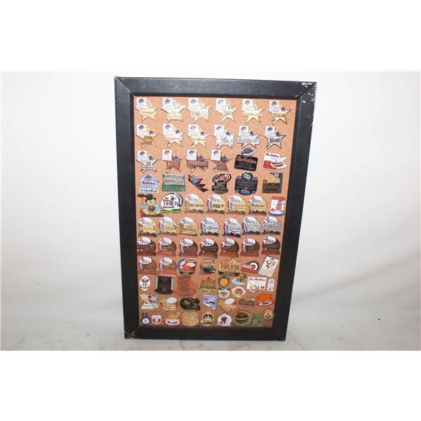 ESTATE 2009 TIM HORTONS COLLECTOR PINS FRAMED