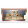 Image 1 : 5 FRAMED GOLDFOIL USA 1920-1934