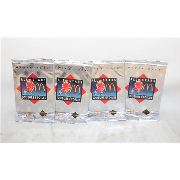 4 SEALED UD ALL STARS HOCKEY MCDONALDS