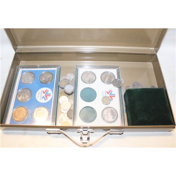 ESTATE COINS & TOKENS IN METAL LARGE CASE-ESTATE