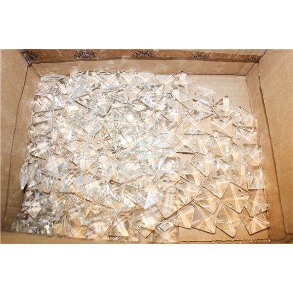 BOX OF CRYSTAL PCS FOR CHANDELIER