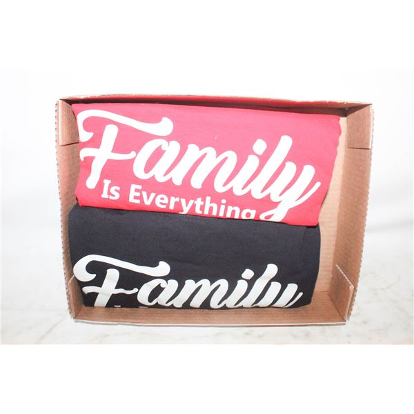 2 MENS XL "FAMILY IS EVERYTHING" T SHIRTS