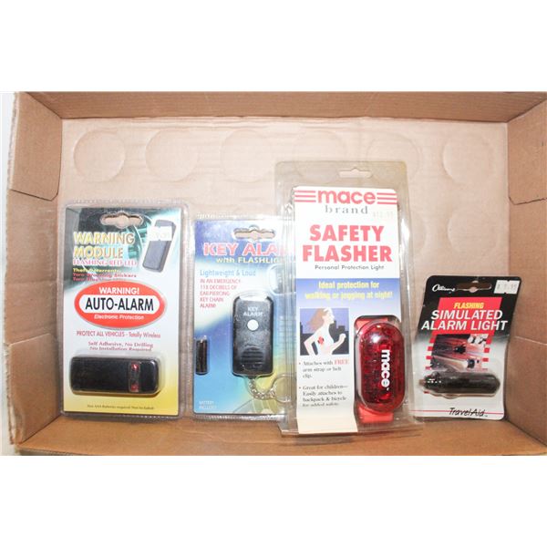 NEW KEY ALARM WITH FLASHLIGHT/SAFETY FLASHER/