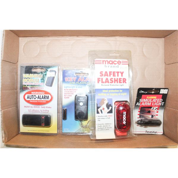 NEW KEY ALARM WITH FLASHLIGHT/SAFETY FLASHER/