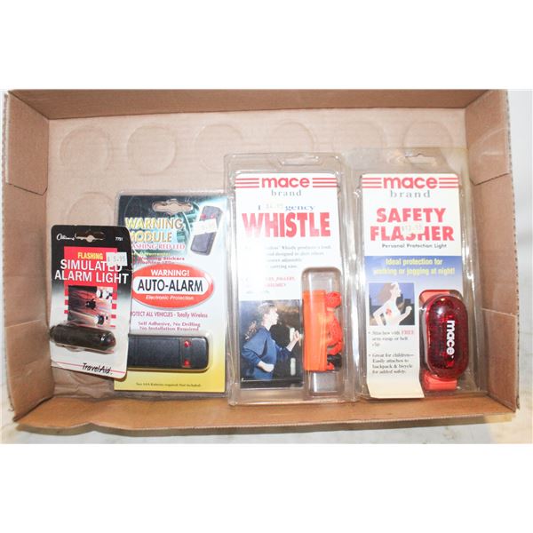 NEW KEY ALARM WITH FLASHLIGHT/SAFETY FLASHER/
