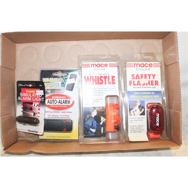 NEW KEY ALARM WITH FLASHLIGHT/SAFETY FLASHER/