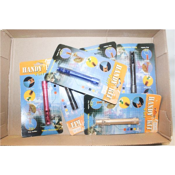 6 HANDY KIT 4 IN 1 LIGHT/SHISTLE/KEY CHAIN/PILL
