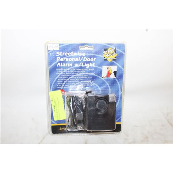 PERSONAL/DOOR ALARM WITH LIGHT NEW SEALED