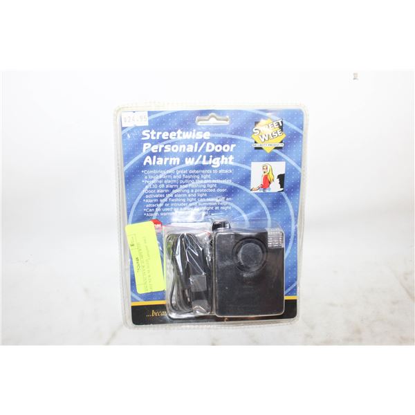 PERSONAL/DOOR ALARM WITH LIGHT NEW SEALED