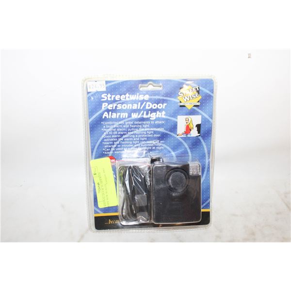 PERSONAL/DOOR ALARM WITH LIGHT NEW SEALED