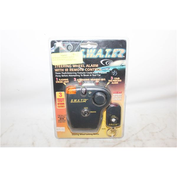 NEW SEALED STEERING WHEEL ALARM+IR REMOTE CONTROL
