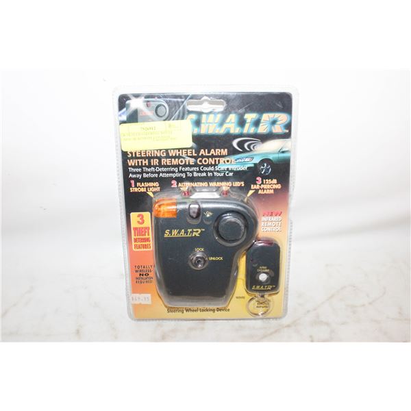 NEW SEALED STEERING WHEEL ALARM+IR REMOTE CONTROL