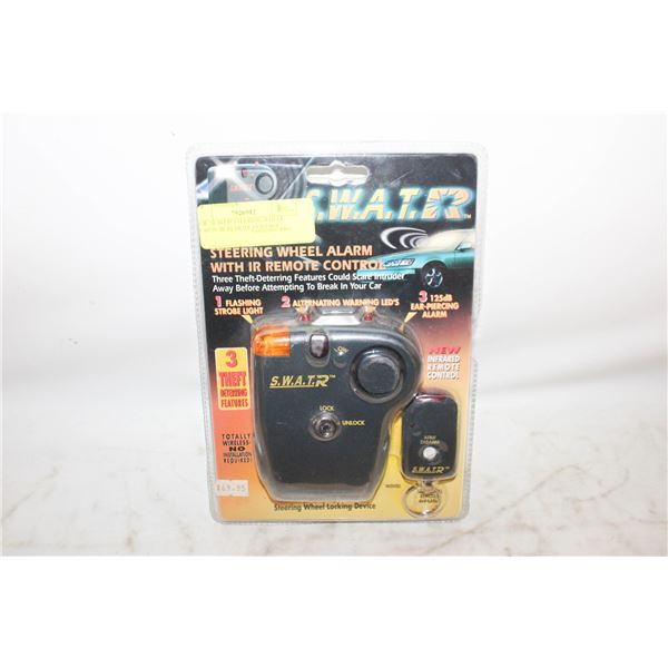 NEW SEALED STEERING WHEEL ALARM+IR REMOTE CONTROL